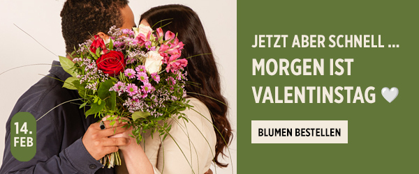 Jetzt Last-Minute zum Valentinstag bestellen!